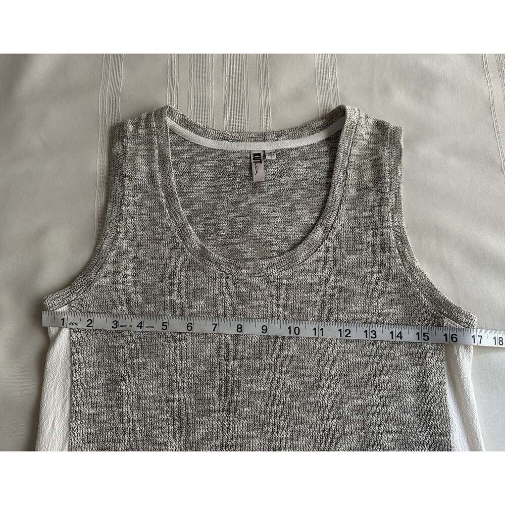 KUT from the Kloth Women’s metallic knit top, heather gray and white, size Small - Picture 10 of 14